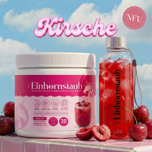 Einhornstaub + Trinkflasche für unterwegs