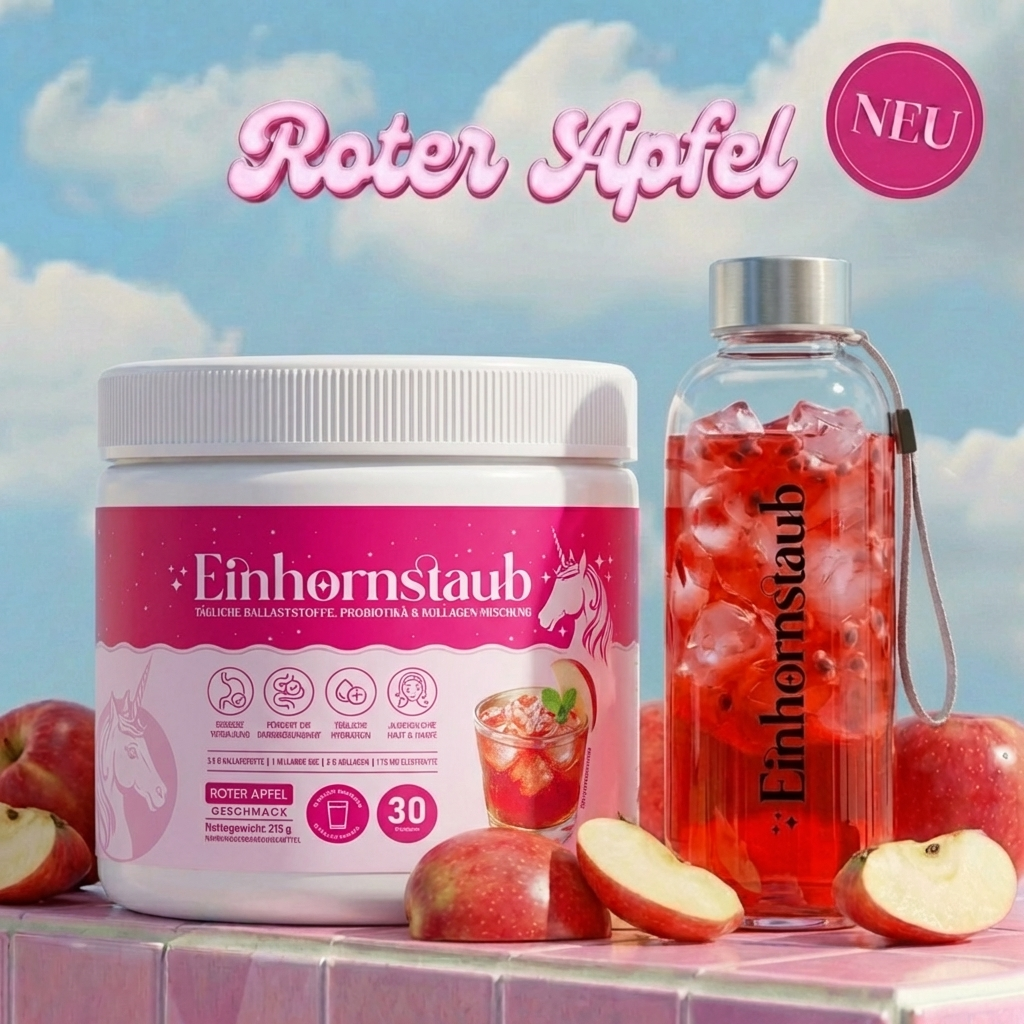 Einhornstaub + Trinkflasche für unterwegs