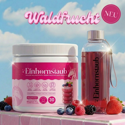 Einhornstaub + Trinkflasche für unterwegs