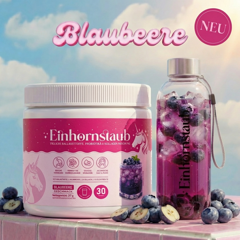 Einhornstaub + Trinkflasche für unterwegs