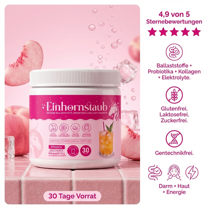 Einhornstaub + Trinkflasche für unterwegs