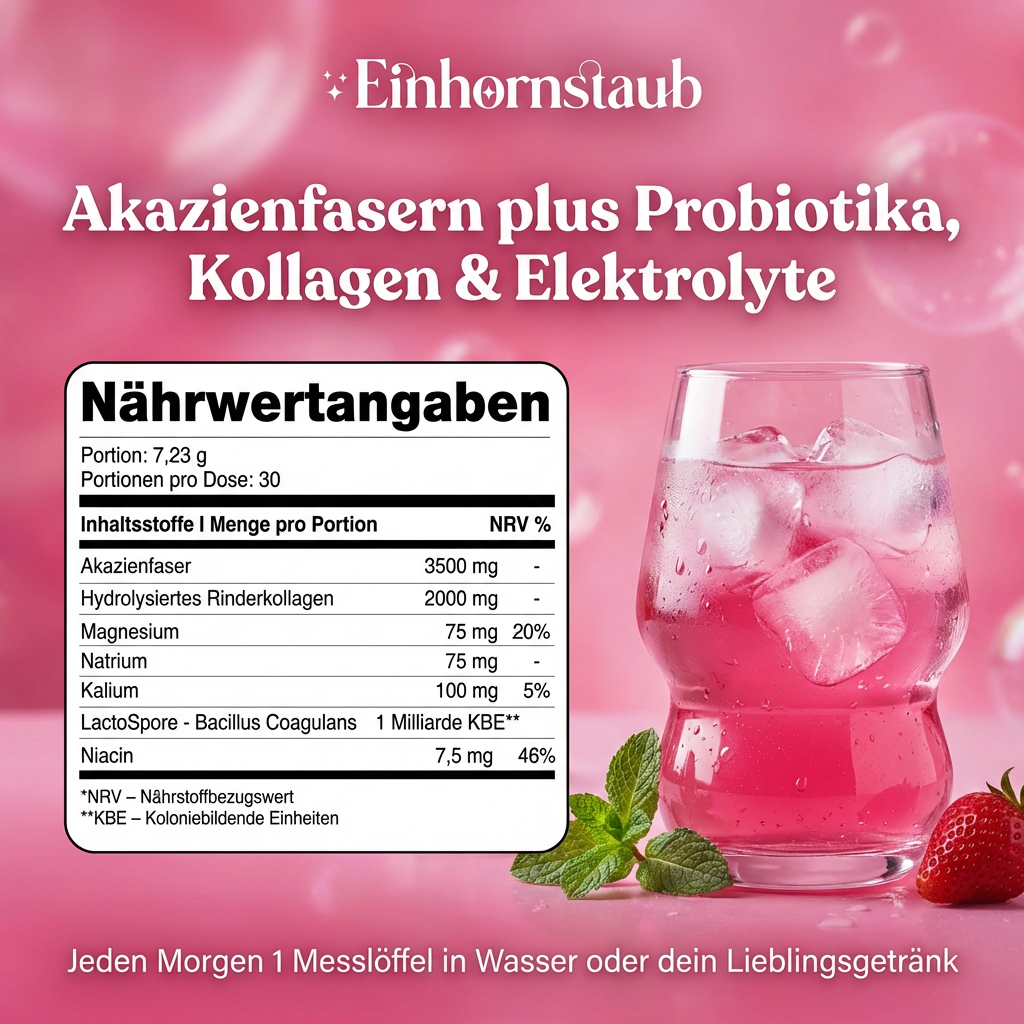 Einhornstaub + Trinkflasche für unterwegs