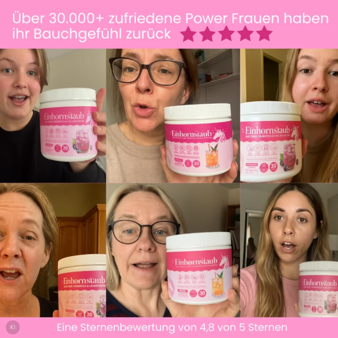 Einhornstaub + Trinkflasche für unterwegs